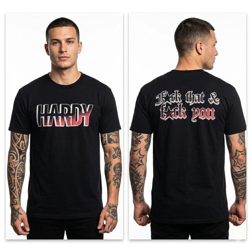 HARDY Tour Shirt XXL Black 2023 Concert Merch F*ck That & F*ck You Country Rock